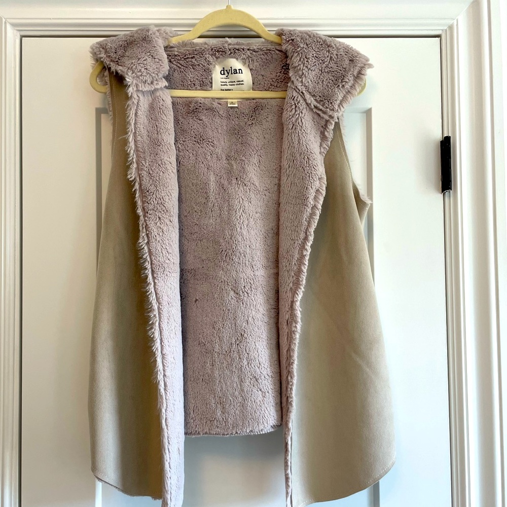 dylan Suede Hooded Vest